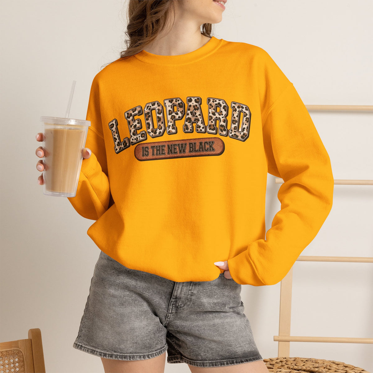 ORVIAN — Leopard Is The New Black & God Is Good Coquette Bow Crewneck, Faith-Inspired Unisex