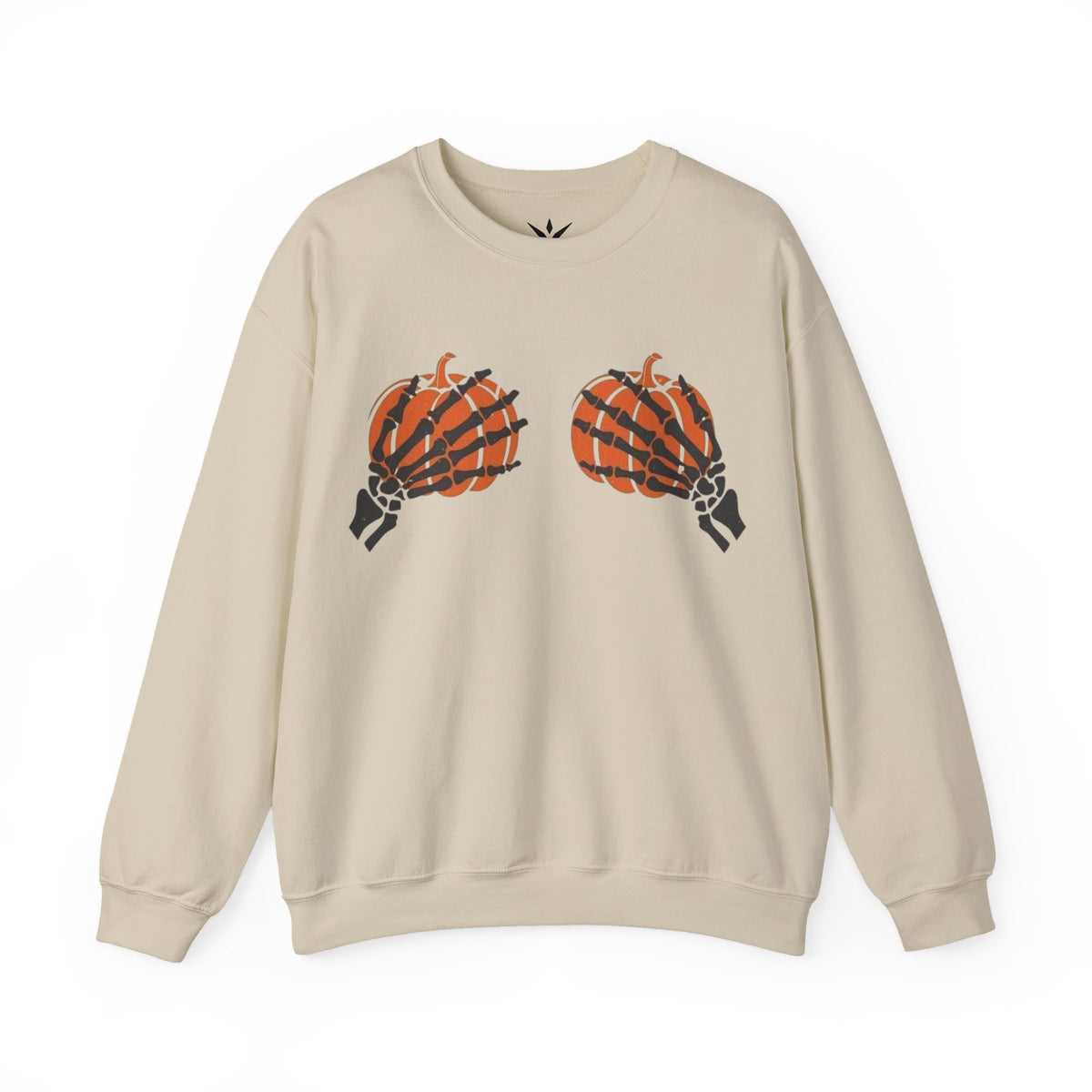 ORVIAN — Pumpkin Bra & Trick or Treat Halloween Crewneck, Skeleton Hands Unisex Heavy Blend