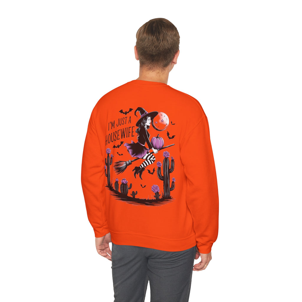 ORVIAN — Witch Please & I'm Just a Housewife Witch Crewneck, Magical Cauldron Unisex Heavy Blend