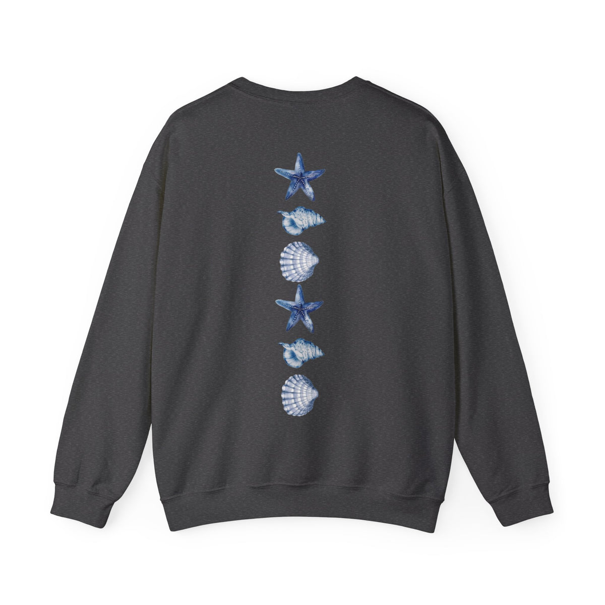 ORVIAN — Sea Turtle & Seashell Starfish Crewneck, Coastal Ocean Nautical Unisex Heavy Blend