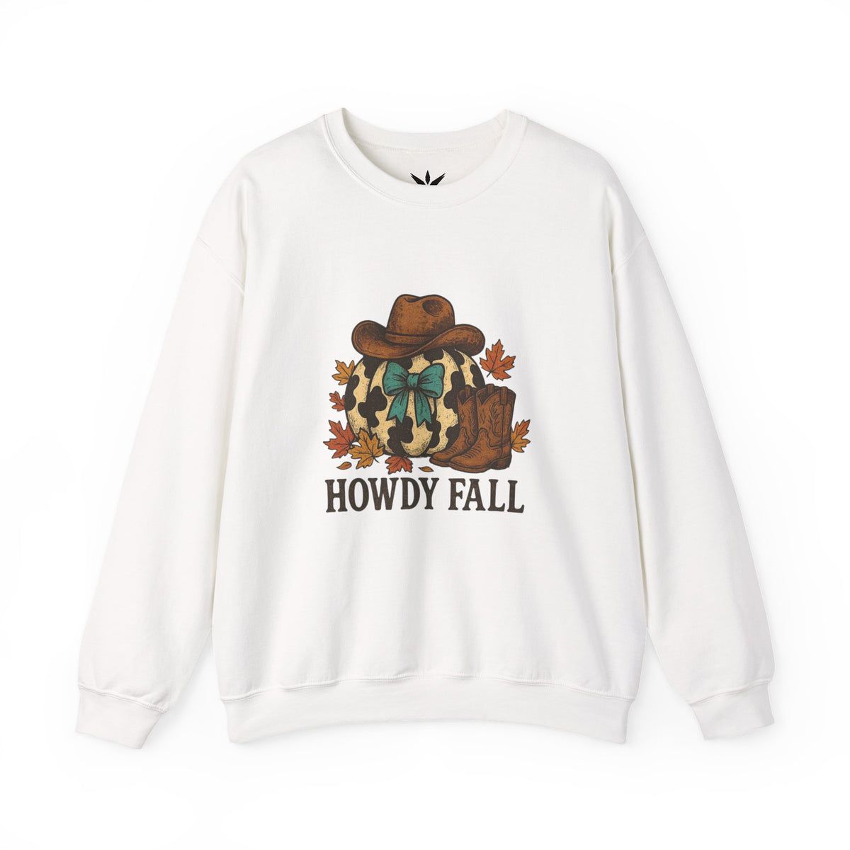 ORVIAN — Howdy Fall Wéstern Pumpkin & Ghost Cow Crewneck, Moo I Mean Boo Halloween Unisex
