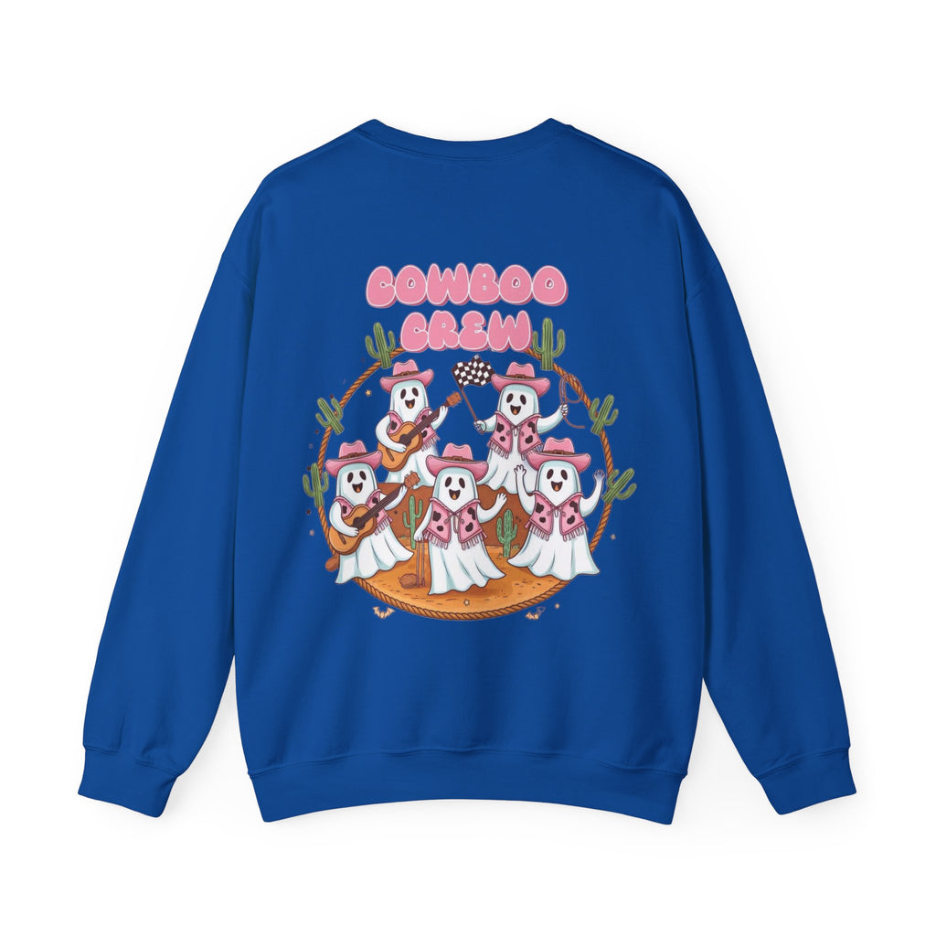 ORVIAN — Howdy Halloween Ghost Cowboy Crewneck, Pink Cowboo Western Unisex Heavy Blend