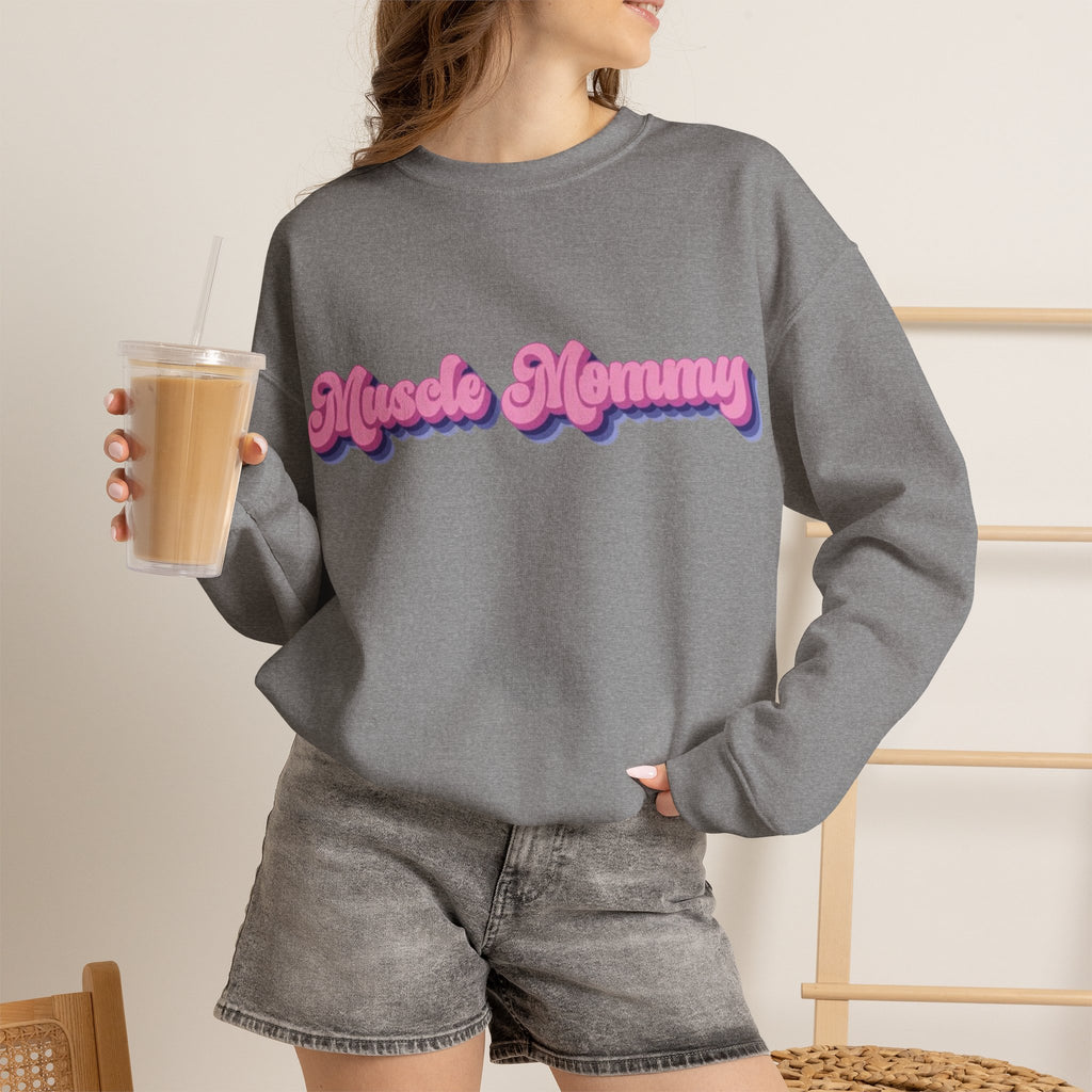 ORVIAN — Muscle Mommy Girls Just Wanna Have Guns Crewneck, Bold Feminine Typography Unisex