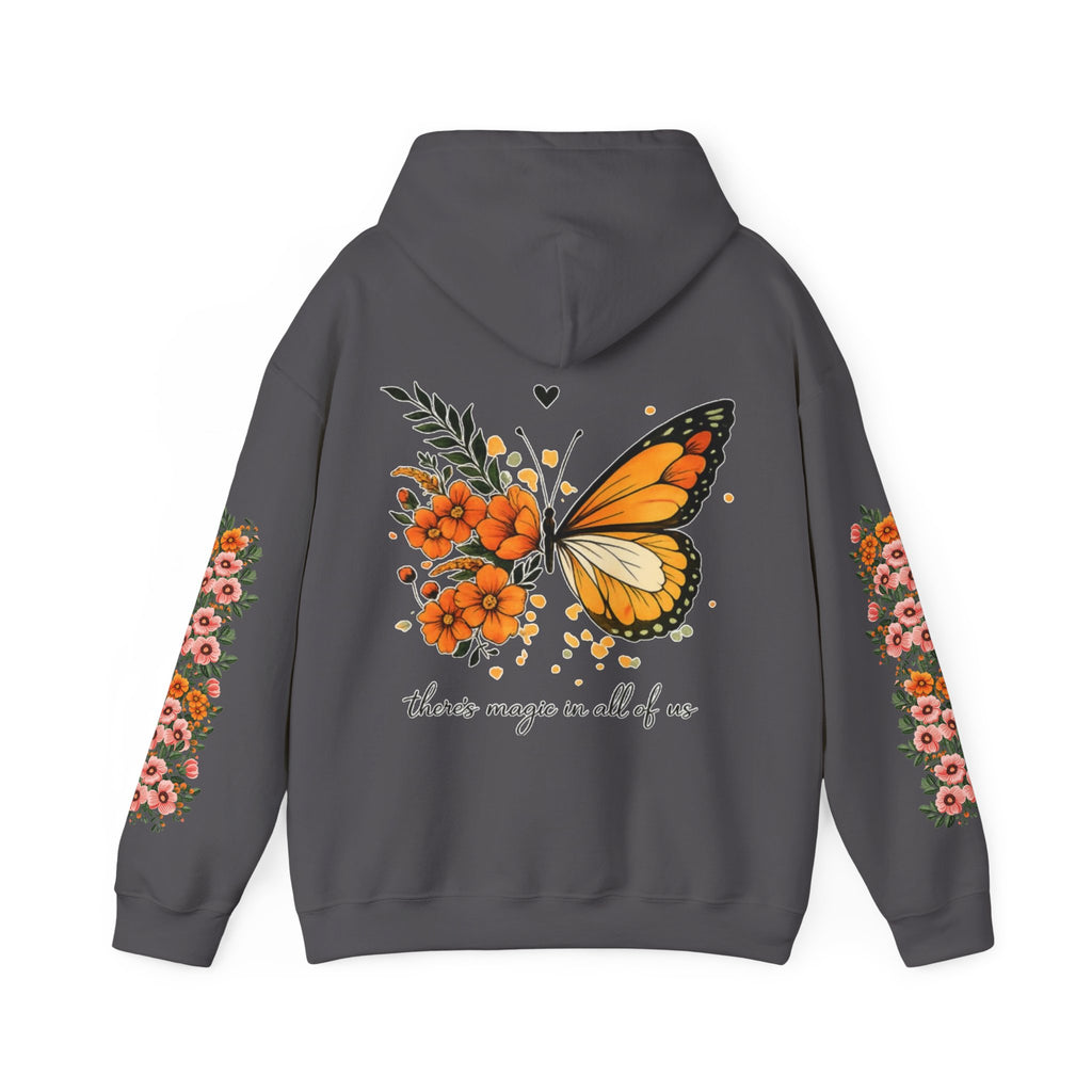 ORVIAN — Magic Floral Butterfly Unisex Heavy Blend Hoodie