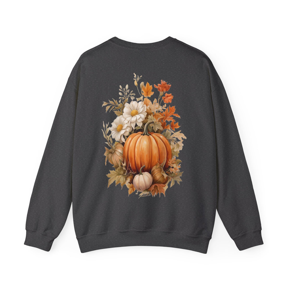 ORVIAN — Pumpkin Spice & Autumn Botanicals Crewneck, Floral Pumpkin Fall Unisex Sweatshirt