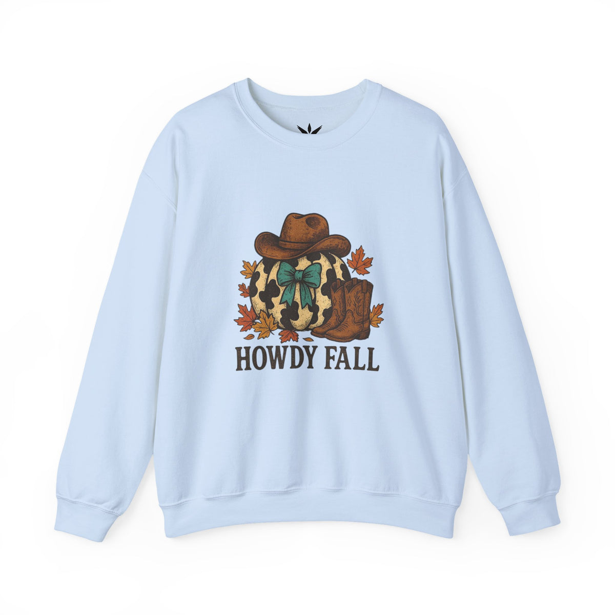 ORVIAN — Howdy Fall Wéstern Pumpkin & Ghost Cow Crewneck, Moo I Mean Boo Halloween Unisex