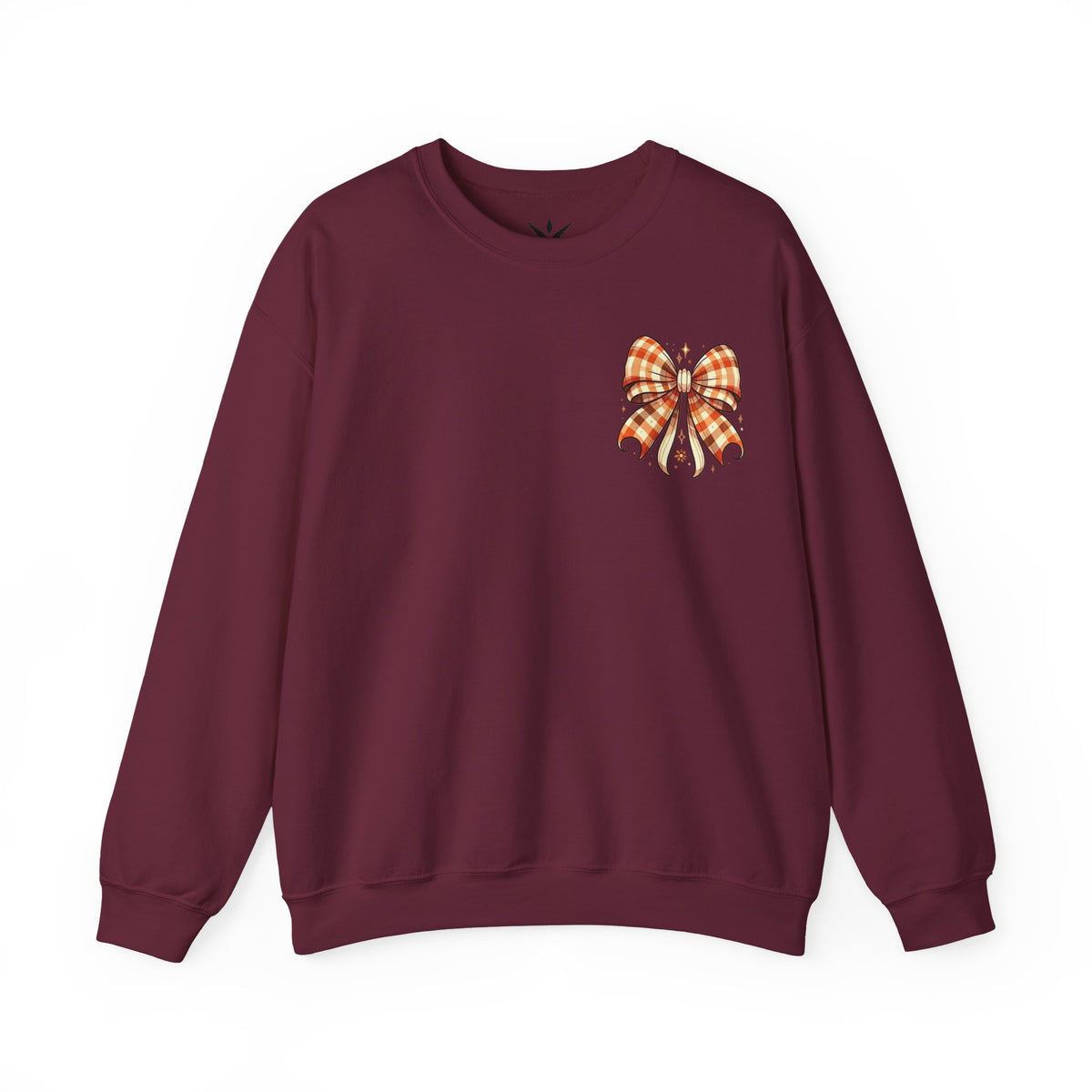 ORVIAN — Ghostly Coffee Break Coquette Bow Crewneck, Cozy Pumpkin Spice Halloween Unisex
