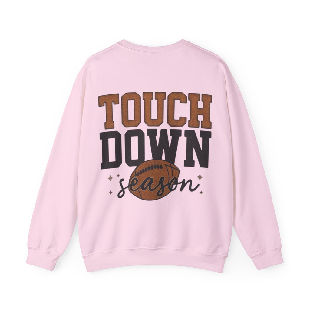 ORVIAN — Touchdown Season Coquette Football Bow Crewneck, Varsity Game Day Unisex Heavy Blend