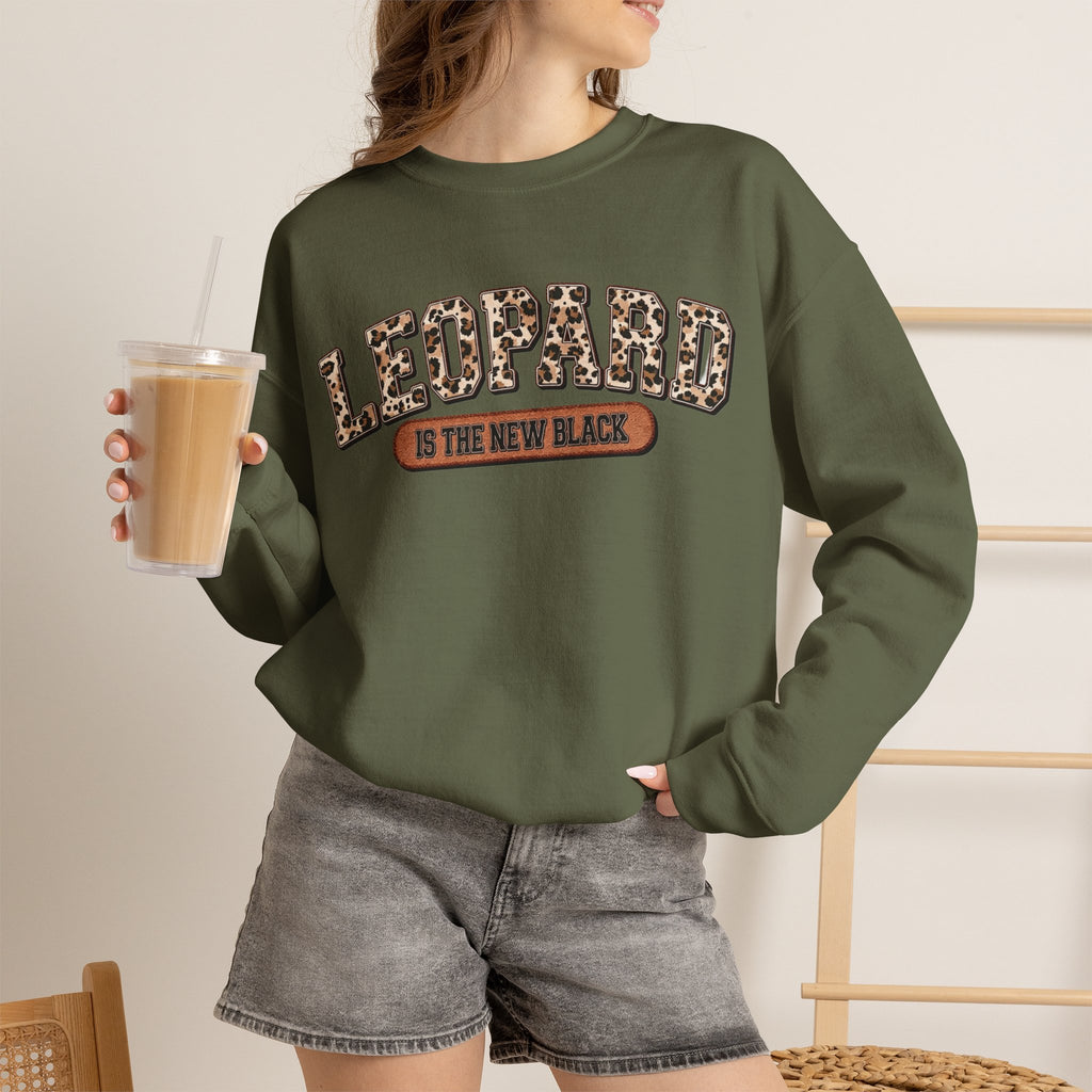 ORVIAN — Leopard Is The New Black & God Is Good Coquette Bow Crewneck, Faith-Inspired Unisex
