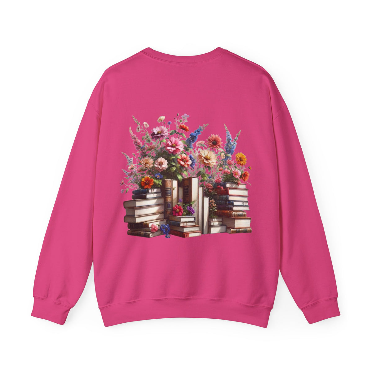 ORVIAN — Steampunk Floral Pocket Watch & Blooming Books Crewneck, Vintage Literary Unisex