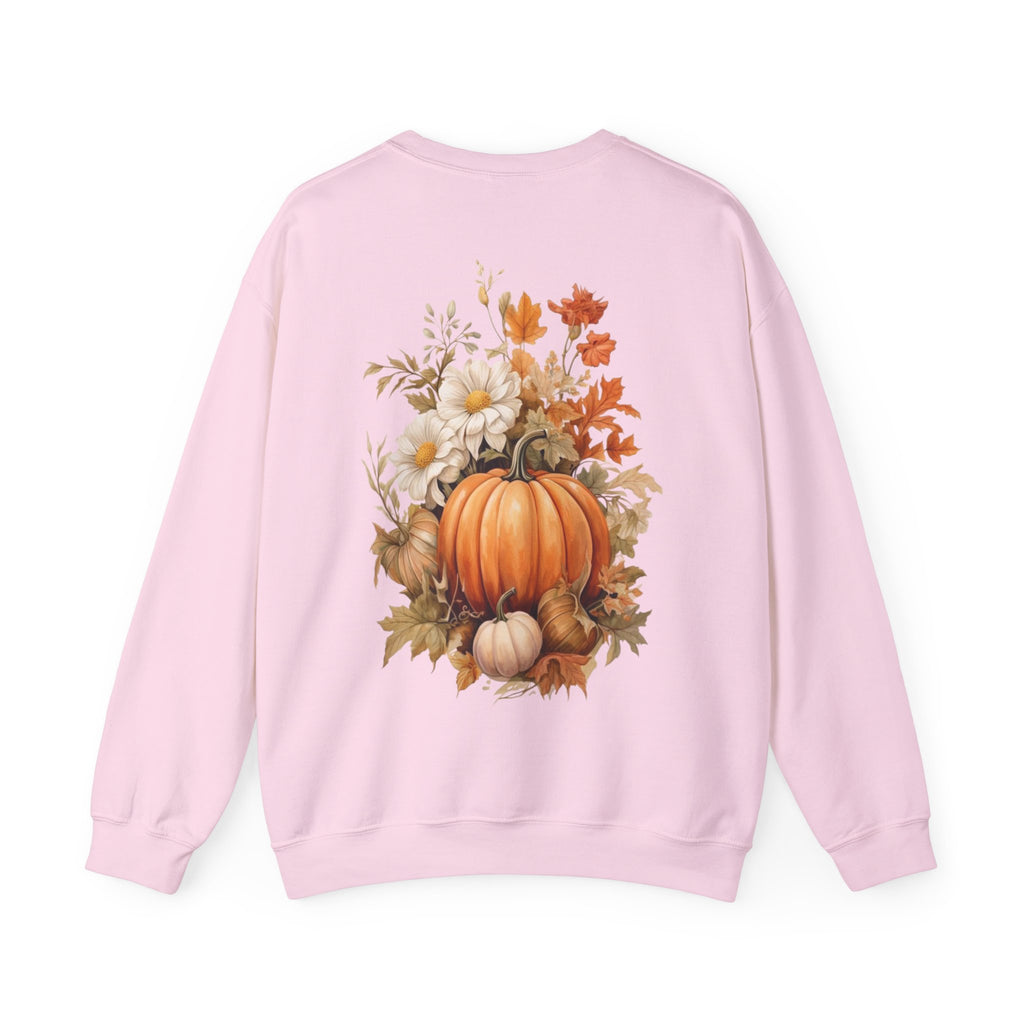 ORVIAN — Pumpkin Spice & Autumn Botanicals Crewneck, Floral Pumpkin Fall Unisex Sweatshirt