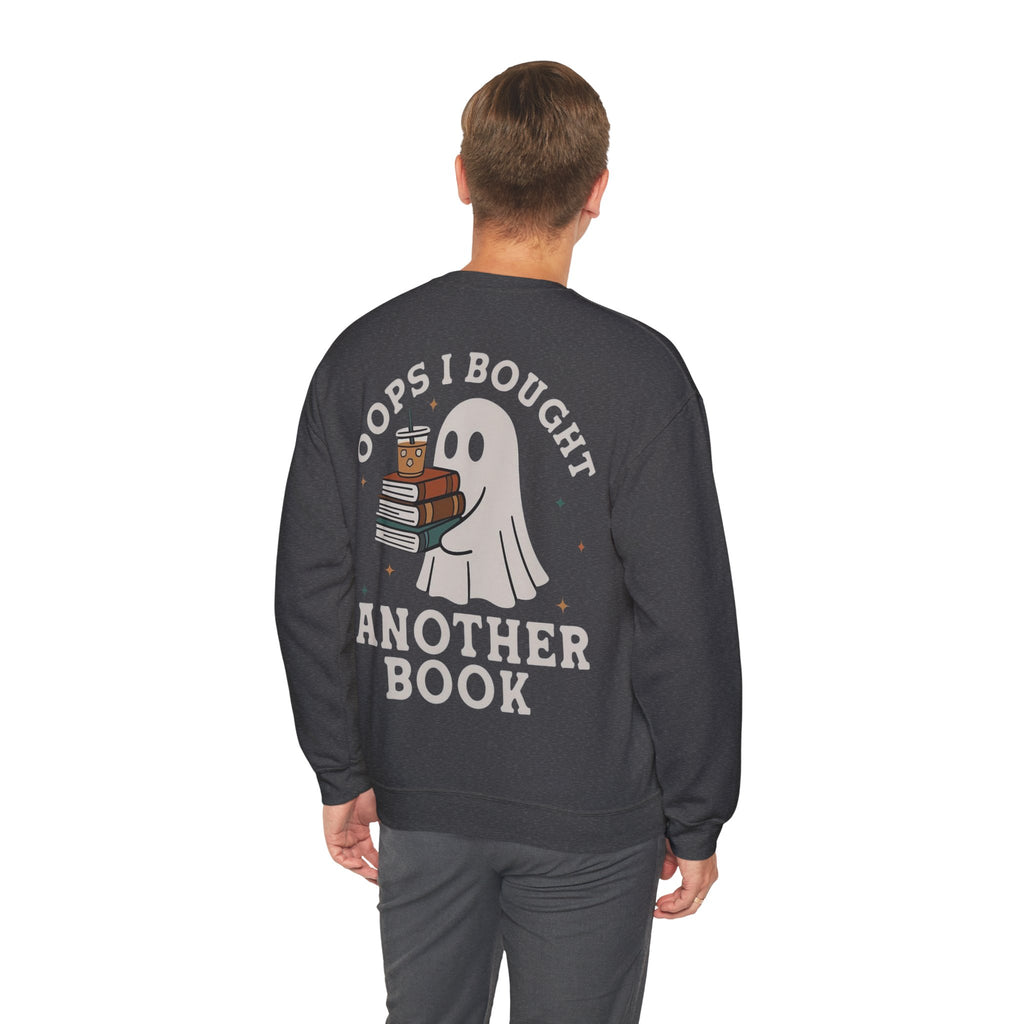 ORVIAN — Fall Into a Good Book Ghost Crewneck, Cozy Autumn Book Lover Unisex Heavy Blend