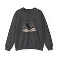 ORVIAN — Life Is Better With Flowers, Cats & Books Crewneck, Black Cat Book Stack Unisex