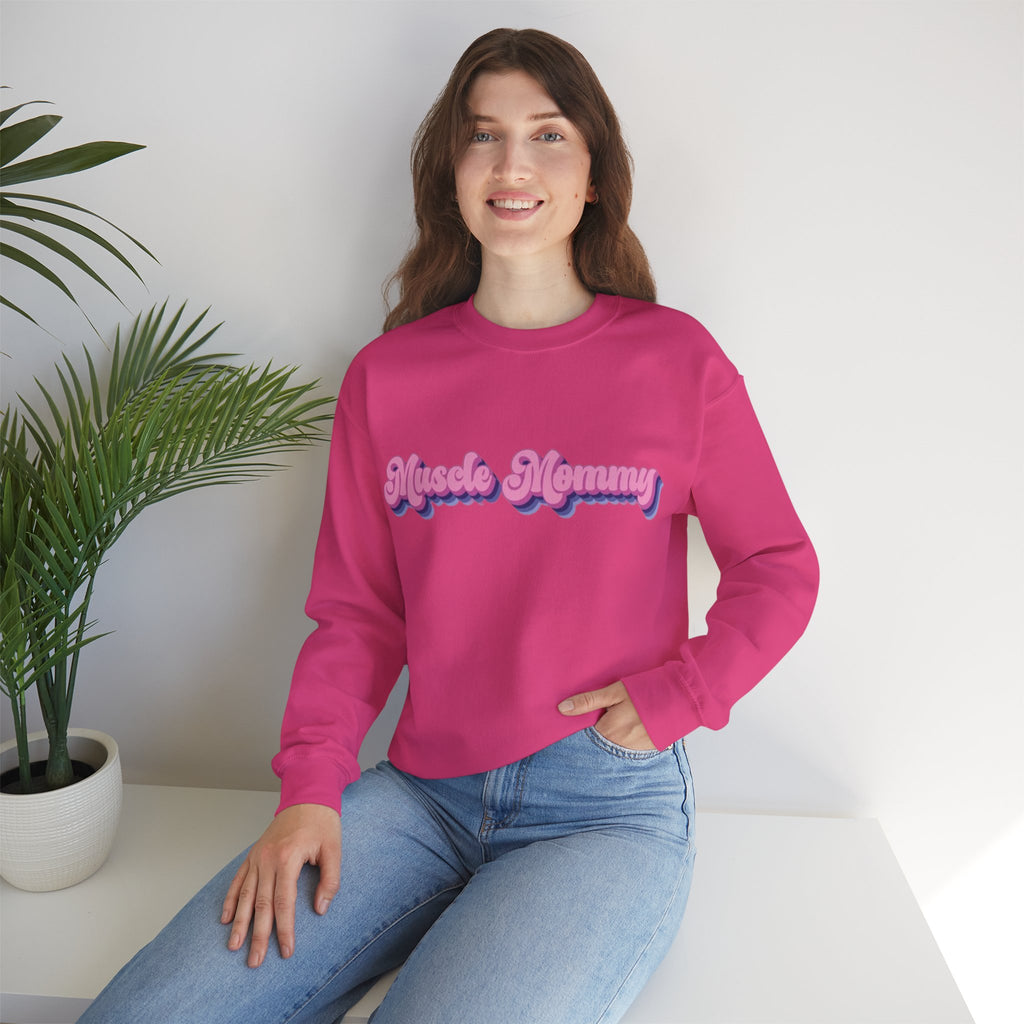 ORVIAN — Muscle Mommy Girls Just Wanna Have Guns Crewneck, Bold Feminine Typography Unisex
