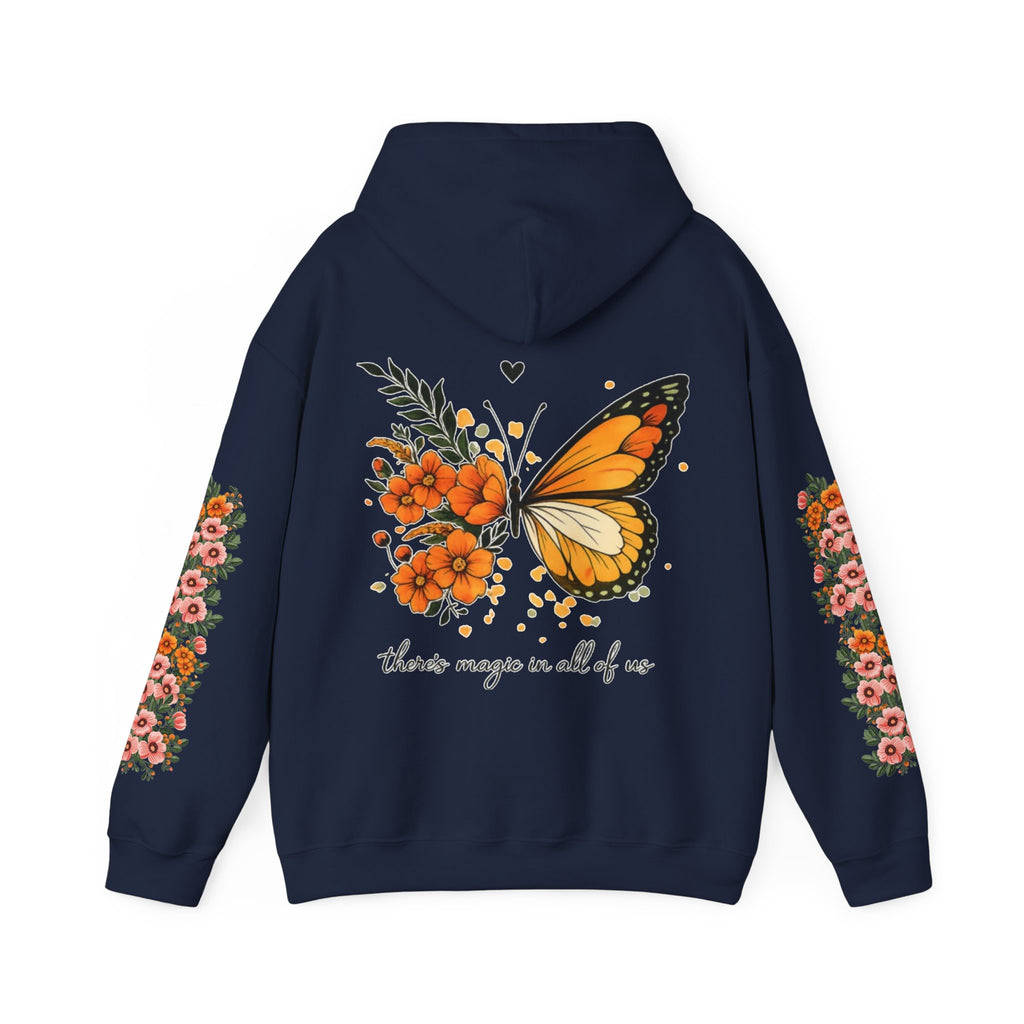 ORVIAN — Magic Floral Butterfly Unisex Heavy Blend Hoodie