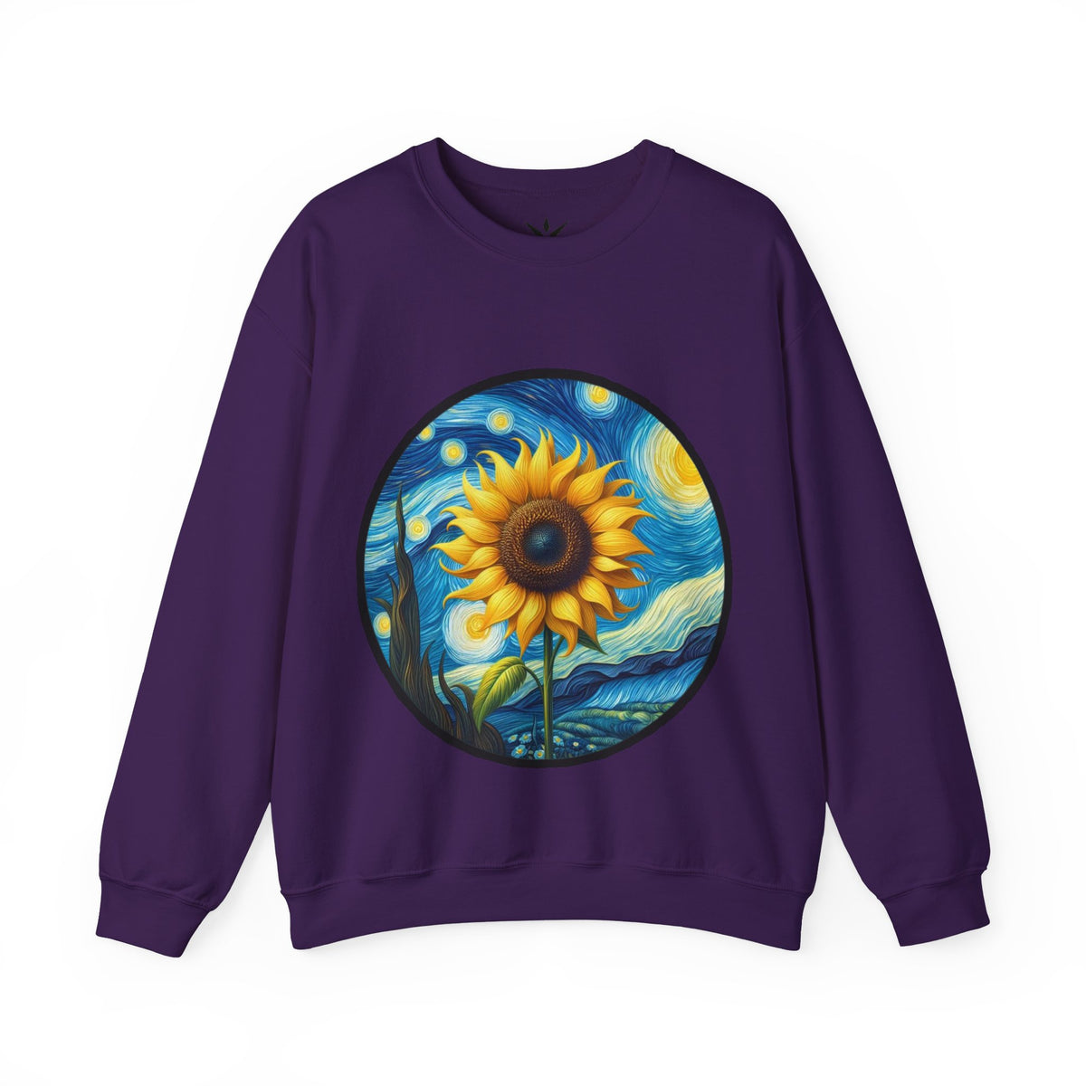 ORVIAN — Van Gogh Starry Night Sunflower & Artist Easel Crewneck, Art-Inspired Sweatshirt