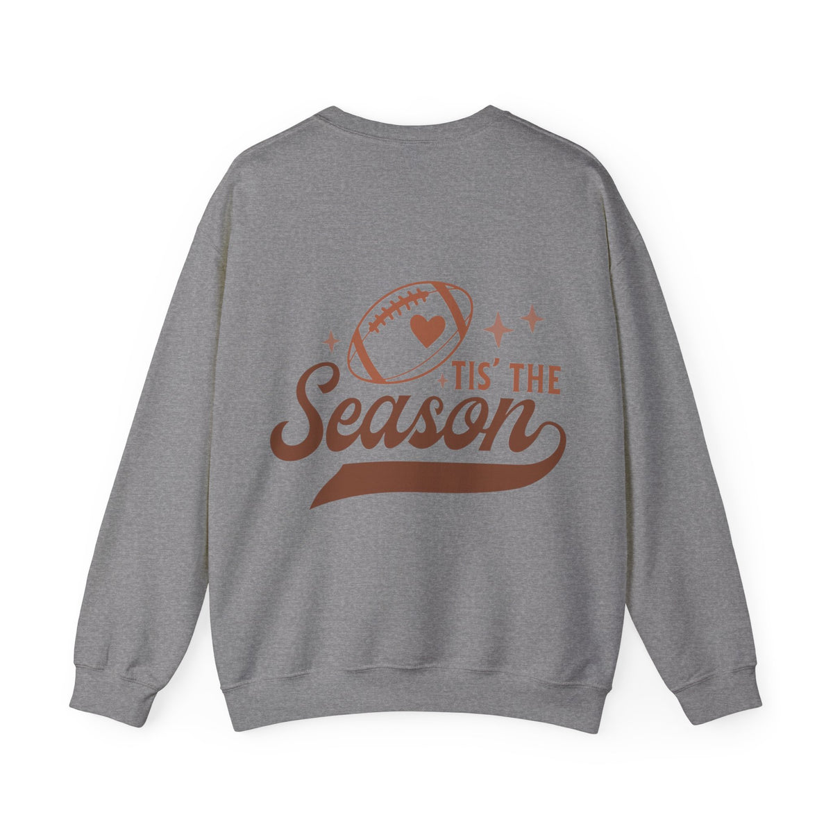 ORVIAN — Cuddles & Touchdowns Football Crewneck, Heart Football Game Day Unisex Heavy Blend