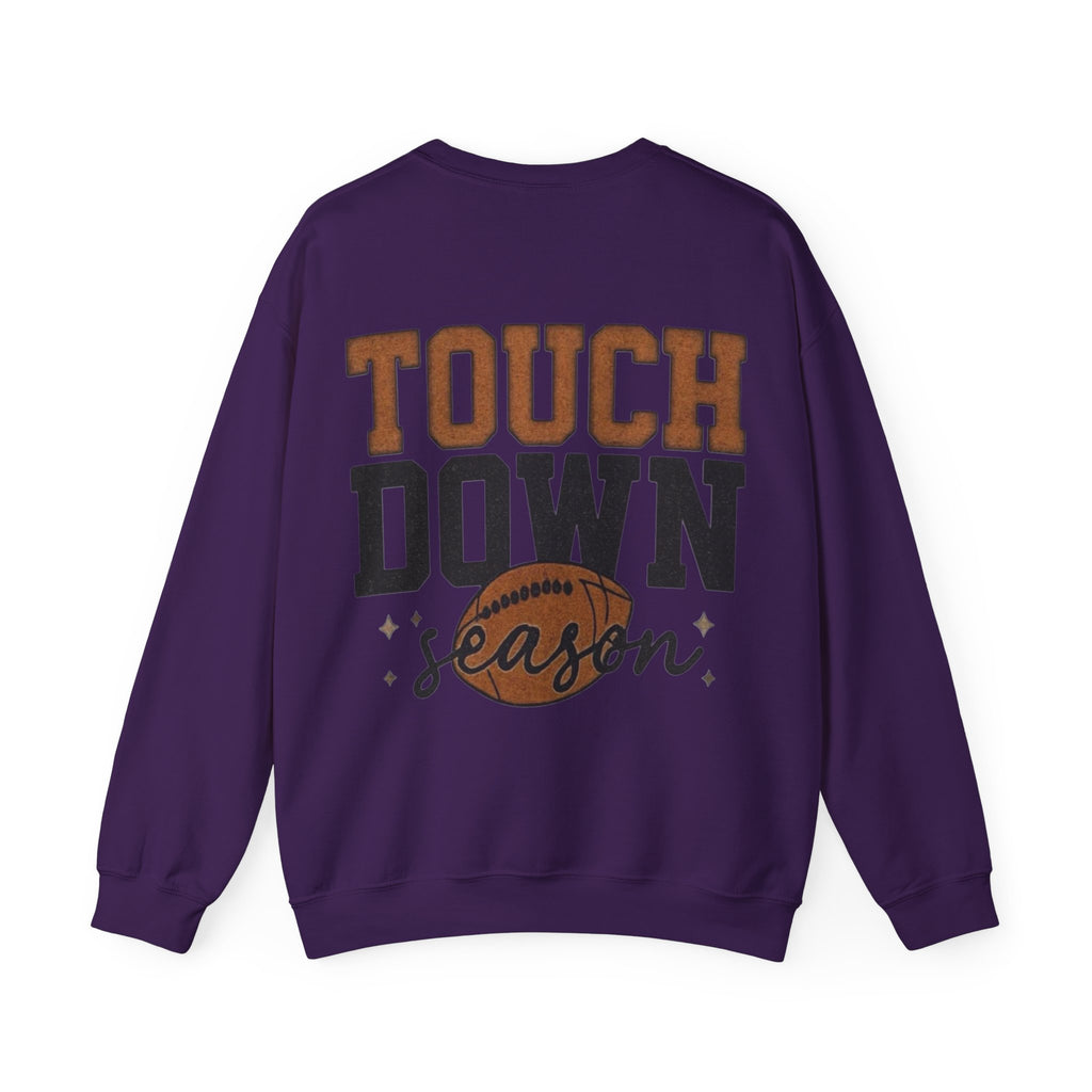 ORVIAN — Touchdown Season Coquette Football Bow Crewneck, Varsity Game Day Unisex Heavy Blend