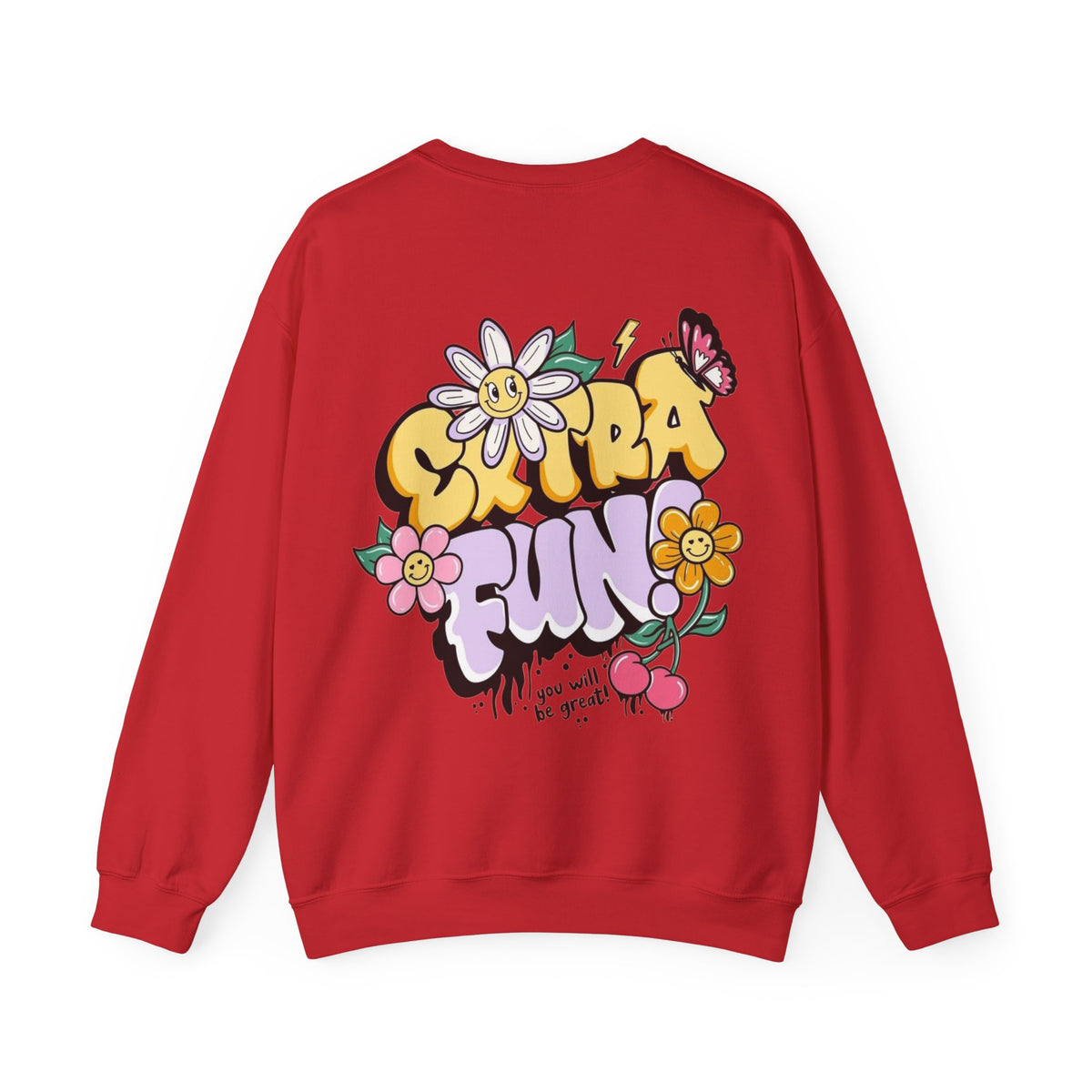 ORVIAN — Good Day to Read a Book Crewneck, Retro Floral Book Lover Sweatshirt Unisex Heavy Blend