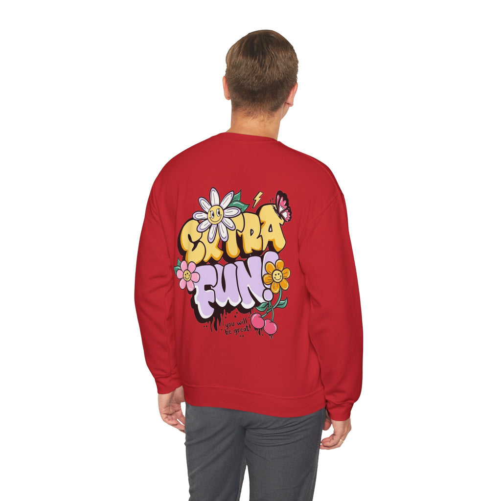 ORVIAN — Good Day to Read a Book Crewneck, Retro Floral Book Lover Sweatshirt Unisex Heavy Blend