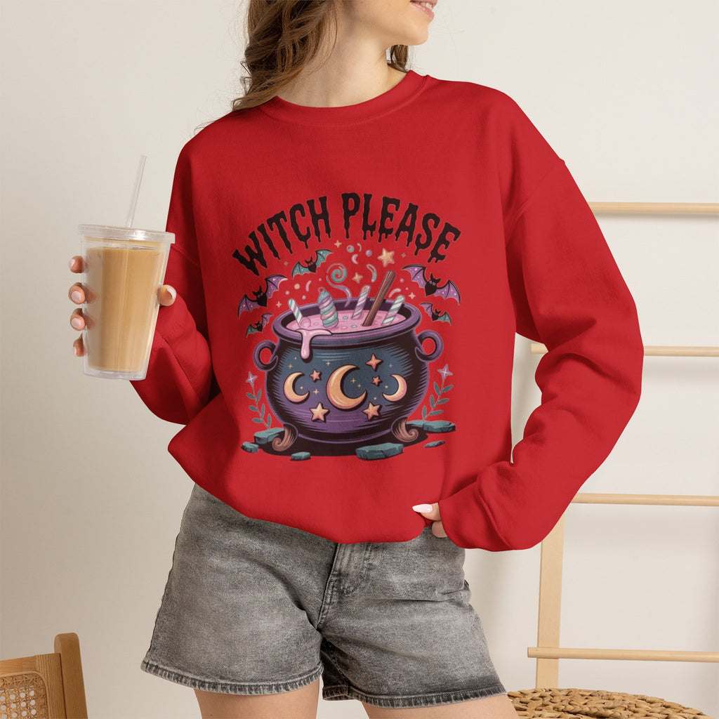 ORVIAN — Witch Please & I'm Just a Housewife Witch Crewneck, Magical Cauldron Unisex Heavy Blend