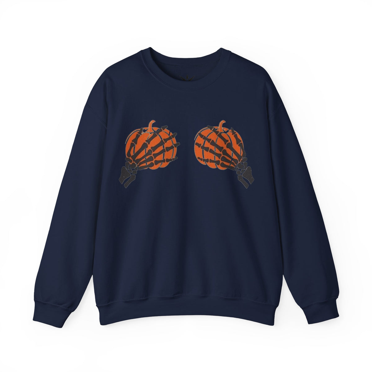 ORVIAN — Pumpkin Bra & Trick or Treat Halloween Crewneck, Skeleton Hands Unisex Heavy Blend