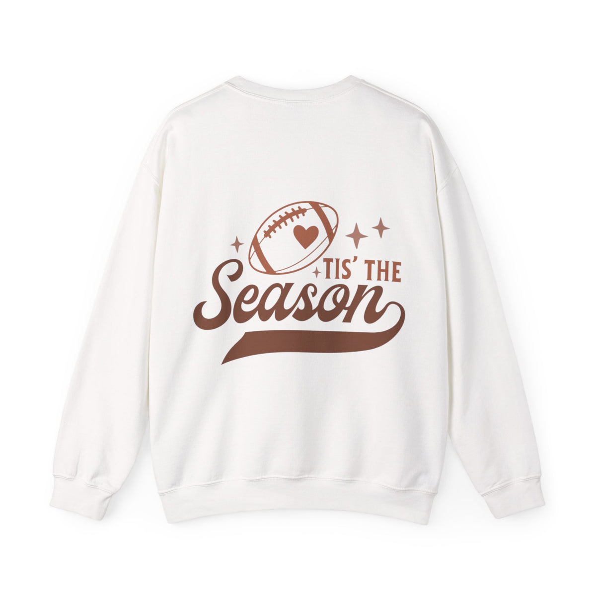 ORVIAN — Cuddles & Touchdowns Football Crewneck, Heart Football Game Day Unisex Heavy Blend