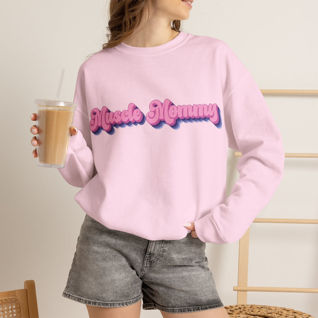 ORVIAN — Muscle Mommy Girls Just Wanna Have Guns Crewneck, Bold Feminine Typography Unisex