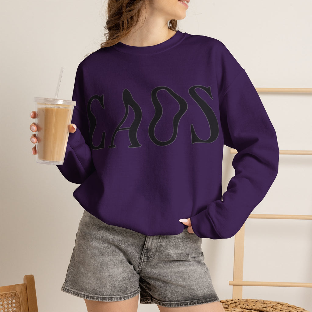 ORVIAN — Chaos Cat Crewneck, Reversed Lettering & Rebel Cat Graphic Unisex Heavy Blend