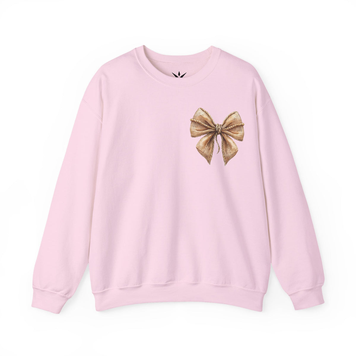 ORVIAN — Coquette Fall Bow & Football Crewneck, Pumpkin Spice Game Day Unisex Heavy Blend