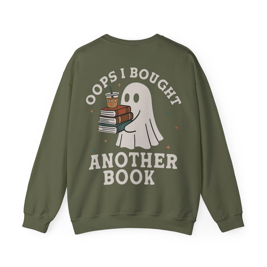 ORVIAN — Fall Into a Good Book Ghost Crewneck, Cozy Autumn Book Lover Unisex Heavy Blend