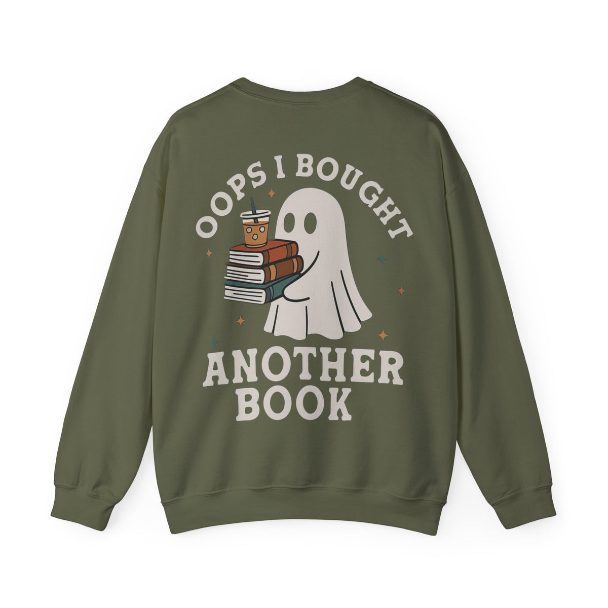 ORVIAN — Fall Into a Good Book Ghost Crewneck, Cozy Autumn Book Lover Unisex Heavy Blend