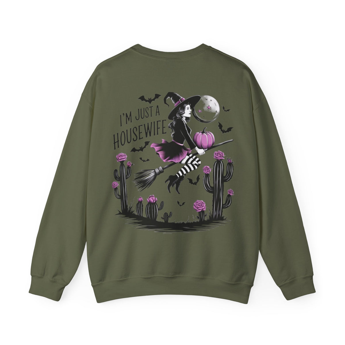 ORVIAN — Witch Please & I'm Just a Housewife Witch Crewneck, Magical Cauldron Unisex Heavy Blend