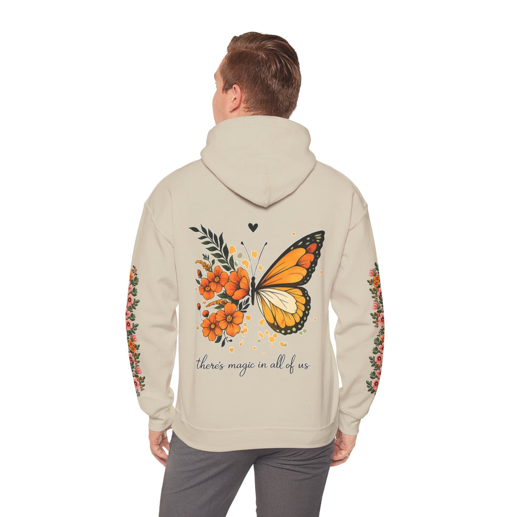ORVIAN — Magic Floral Butterfly Unisex Heavy Blend Hoodie