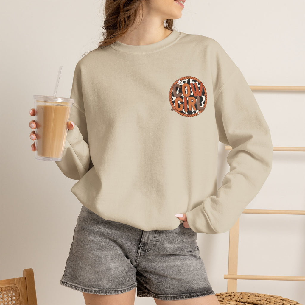 ORVIAN — Cowgirl “If I'm the Problem” Western Crewneck, Longhorn Skull Unisex Heavy Blend