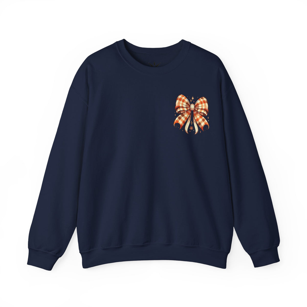 ORVIAN — Ghostly Coffee Break Coquette Bow Crewneck, Cozy Pumpkin Spice Halloween Unisex