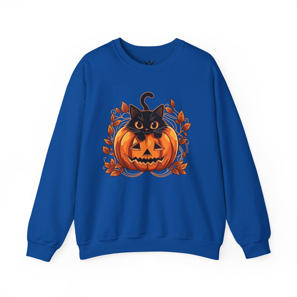 ORVIAN — Black Cat & Pumpkin Halloween Crewneck, Ghost & Coquette Bow Unisex Heavy Blend