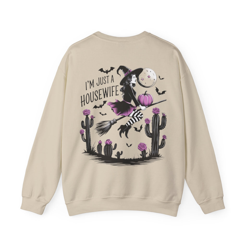 ORVIAN — Witch Please & I'm Just a Housewife Witch Crewneck, Magical Cauldron Unisex Heavy Blend