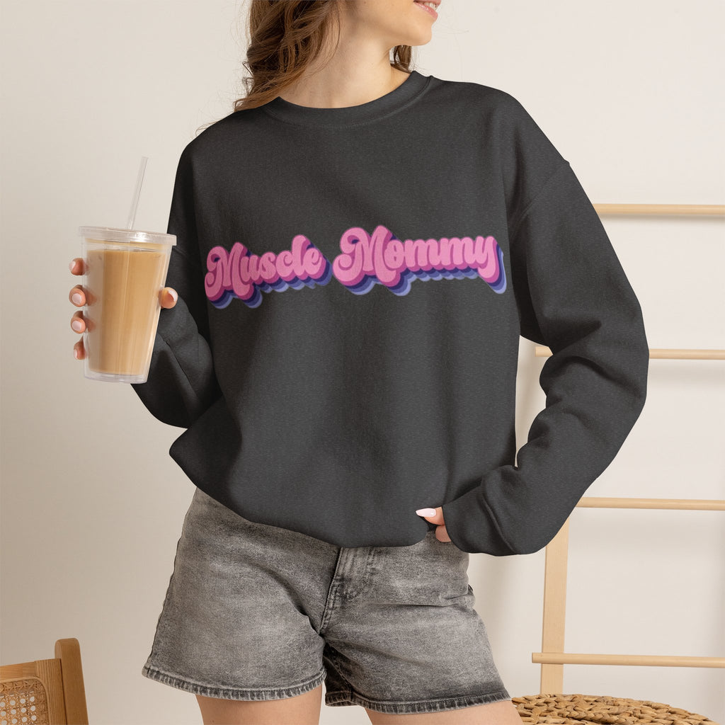ORVIAN — Muscle Mommy Girls Just Wanna Have Guns Crewneck, Bold Feminine Typography Unisex