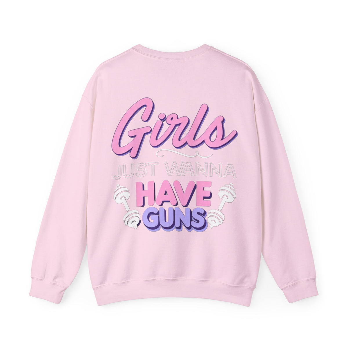 ORVIAN — Muscle Mommy Girls Just Wanna Have Guns Crewneck, Bold Feminine Typography Unisex
