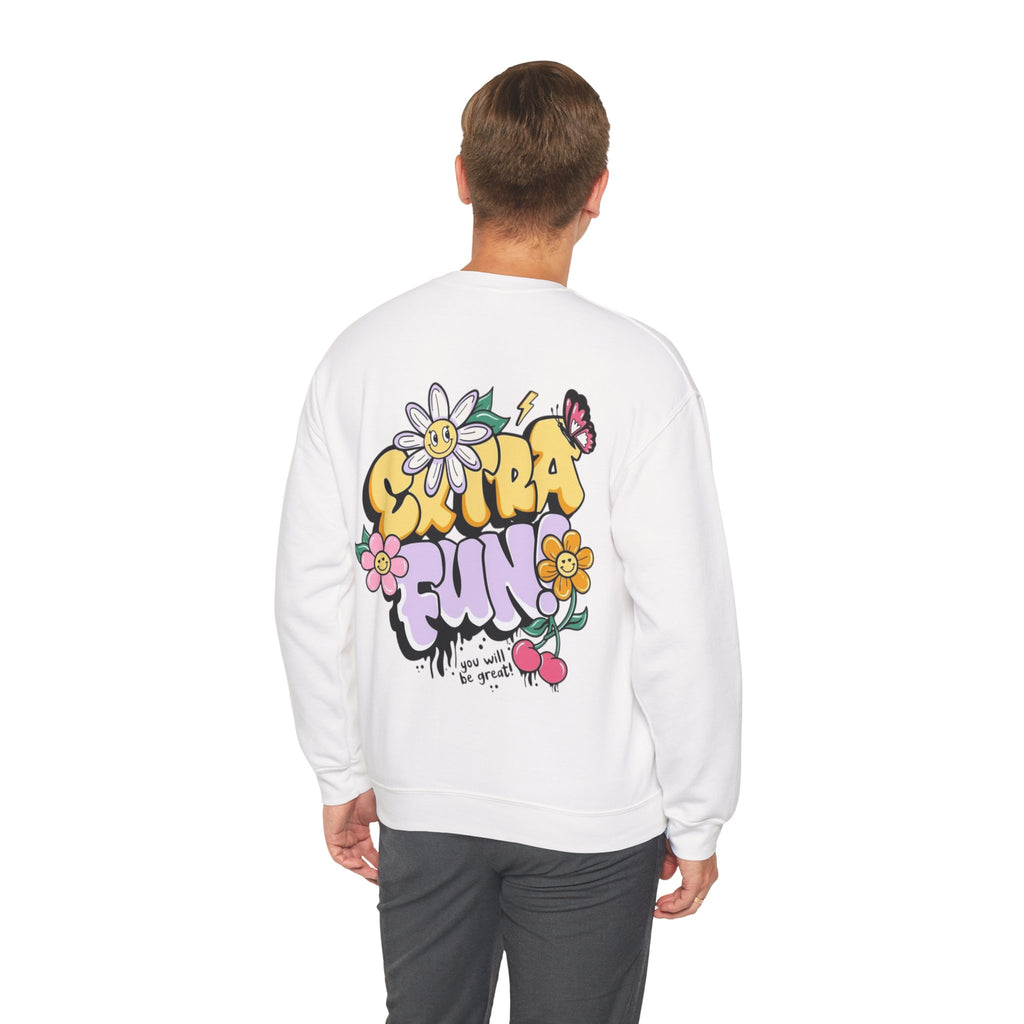 ORVIAN — Good Day to Read a Book Crewneck, Retro Floral Book Lover Sweatshirt Unisex Heavy Blend