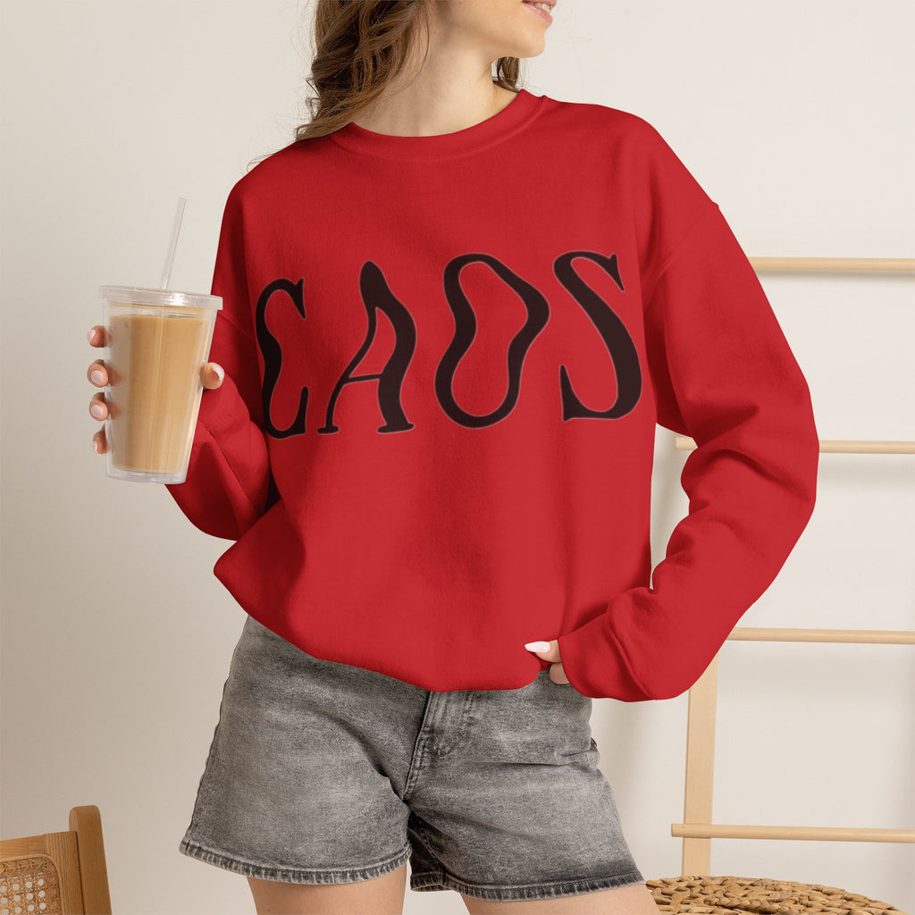 ORVIAN — Chaos Cat Crewneck, Reversed Lettering & Rebel Cat Graphic Unisex Heavy Blend