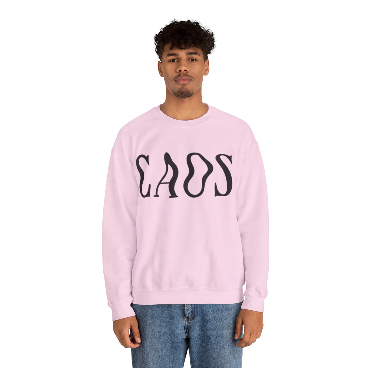 ORVIAN — Chaos Cat Crewneck, Reversed Lettering & Rebel Cat Graphic Unisex Heavy Blend