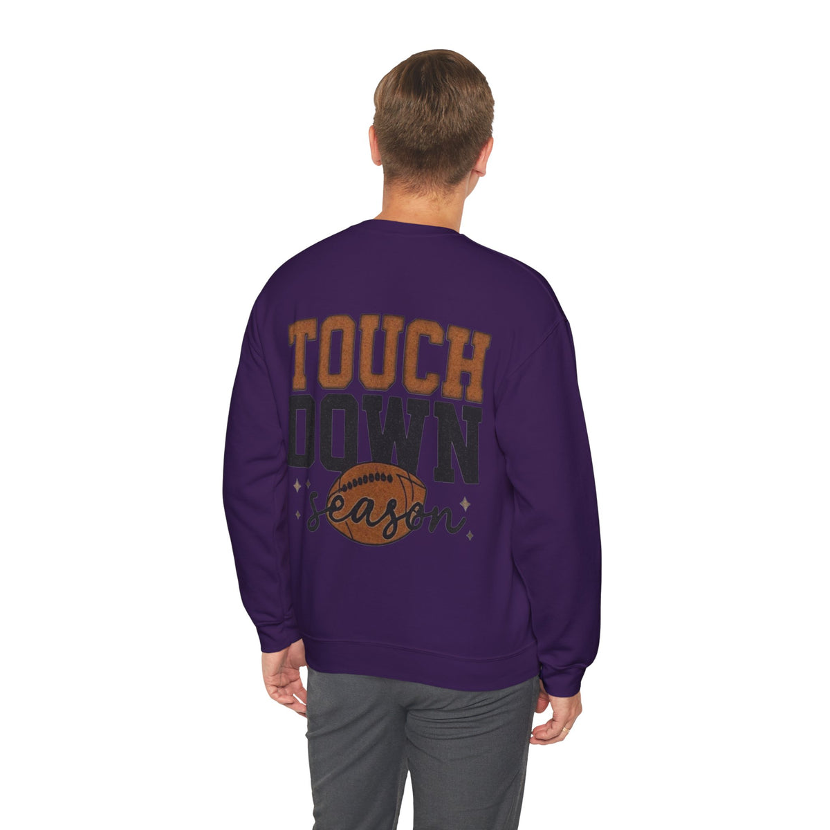 ORVIAN — Touchdown Season Coquette Football Bow Crewneck, Varsity Game Day Unisex Heavy Blend