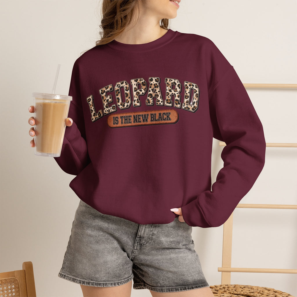 ORVIAN — Leopard Is The New Black & God Is Good Coquette Bow Crewneck, Faith-Inspired Unisex