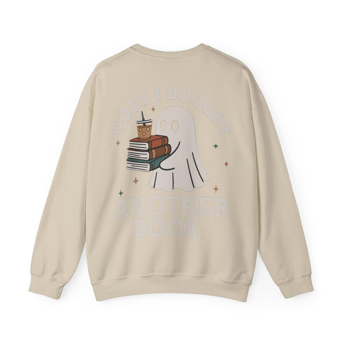 ORVIAN — Fall Into a Good Book Ghost Crewneck, Cozy Autumn Book Lover Unisex Heavy Blend
