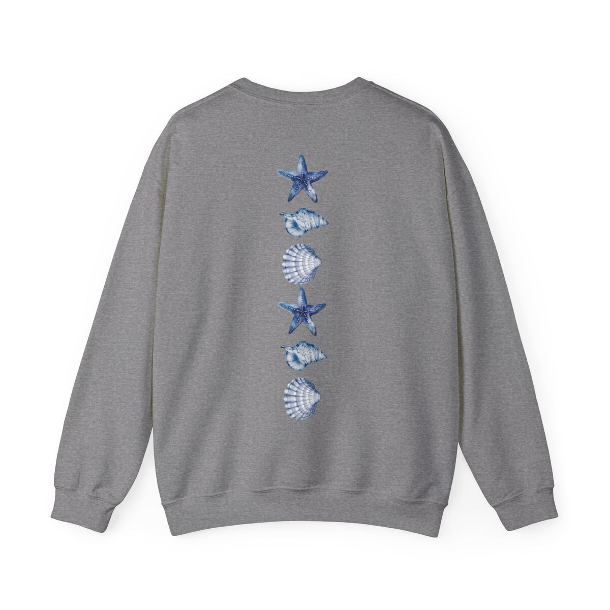 ORVIAN — Sea Turtle & Seashell Starfish Crewneck, Coastal Ocean Nautical Unisex Heavy Blend