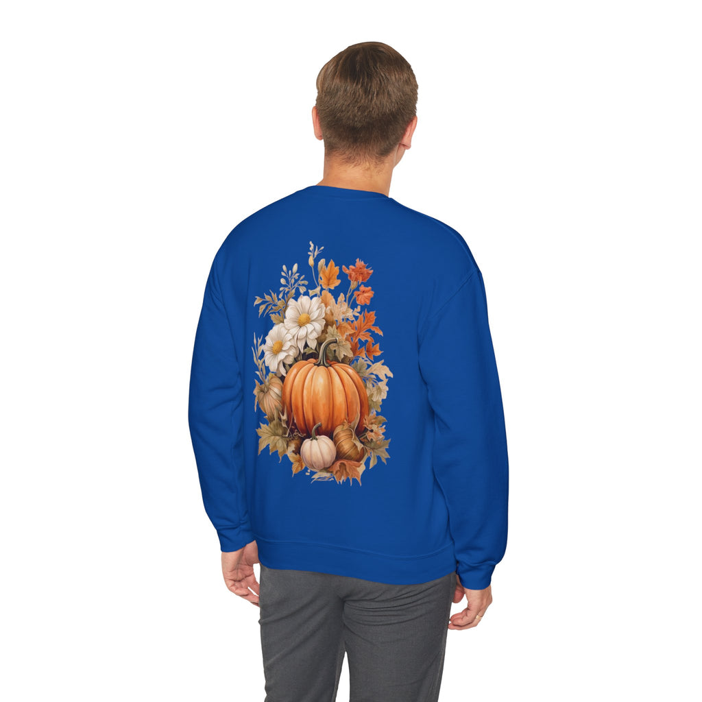ORVIAN — Pumpkin Spice & Autumn Botanicals Crewneck, Floral Pumpkin Fall Unisex Sweatshirt
