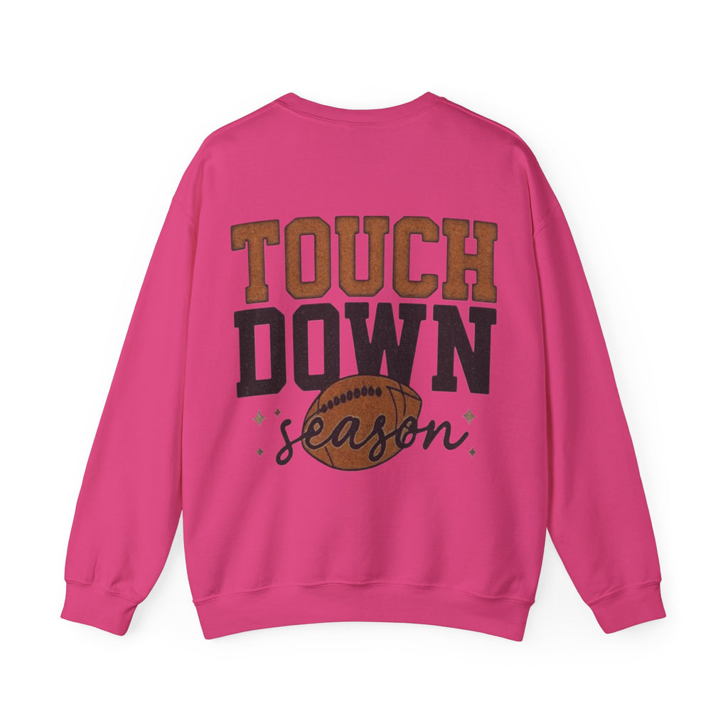 ORVIAN — Touchdown Season Coquette Football Bow Crewneck, Varsity Game Day Unisex Heavy Blend