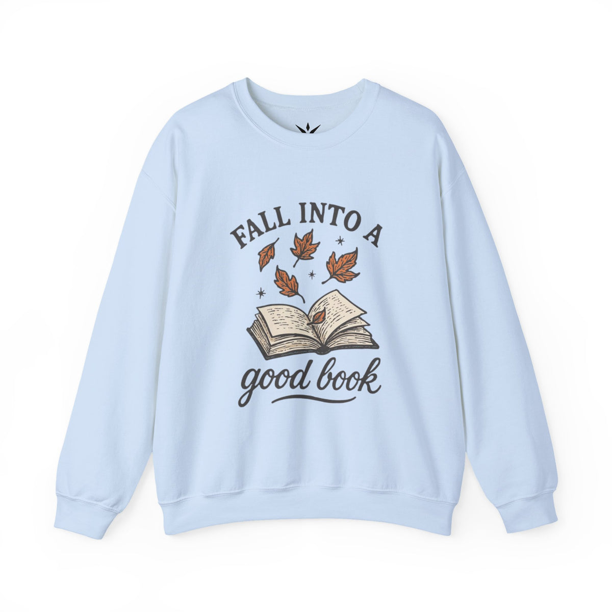 ORVIAN — Fall Into a Good Book Ghost Crewneck, Cozy Autumn Book Lover Unisex Heavy Blend